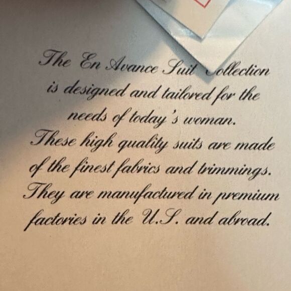 En Avance suit jacket -Vintage 90’s- new with tags - size 14 - Picture 6 of 6